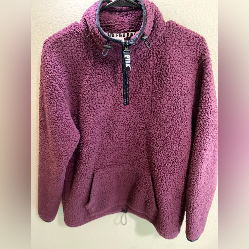 PINK sherpa fleece jacket